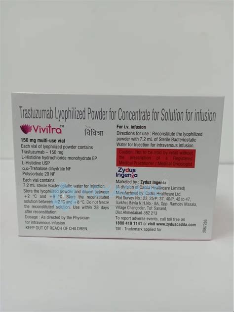 Anti Cancer Injection - Vivitra Trastuzumab 440 Mg Injection Wholesale ...