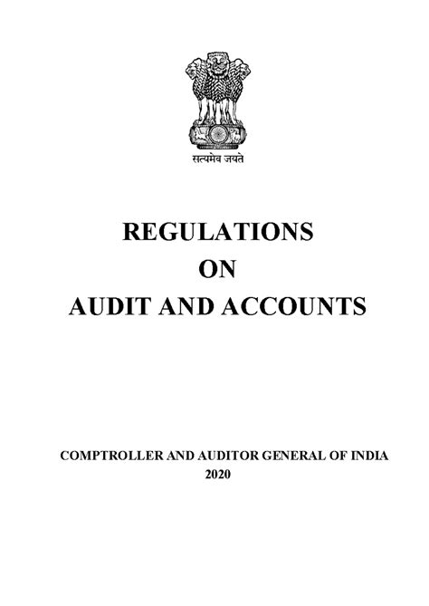 Regulations on Audit and Accounts by C&AG of India - 2020 Analysis ...