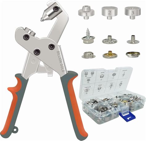 Amazon.com: Snap Fastener Tool, BILLION GOLD Canvas Snap Kit, Heavy ...