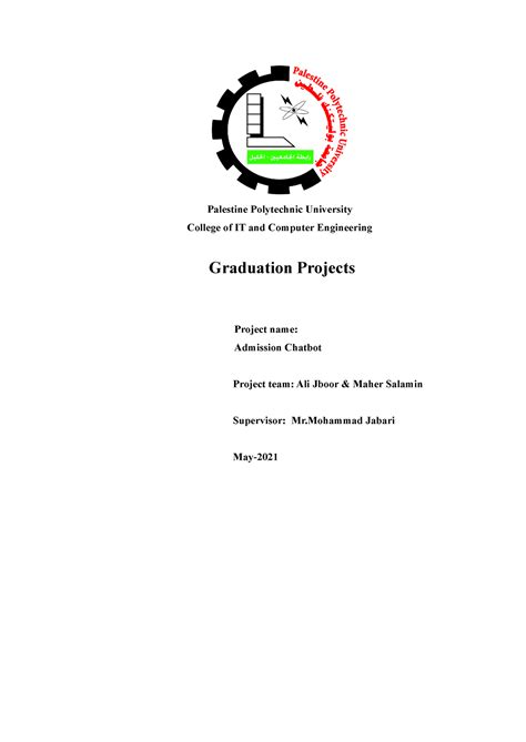 Chatbot final documentation - Palestine Polytechnic University College ...