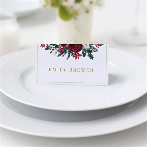 Free printable place cards christmas dinner, Download Free printable ...