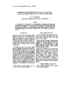 Taxonomy of the blood clams Anadara (Tegillarca) granosa (Linnaeus ...