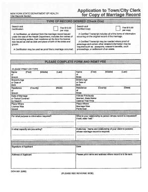 Fillable Online A Certification, an abstract from the marriage record ...