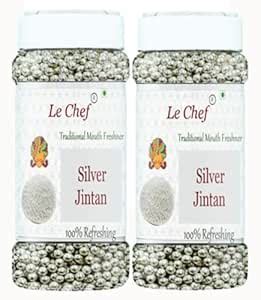 Le Chef Premium Silver Coated Jintan | Mouth Freshener |100 gm x 2 ...