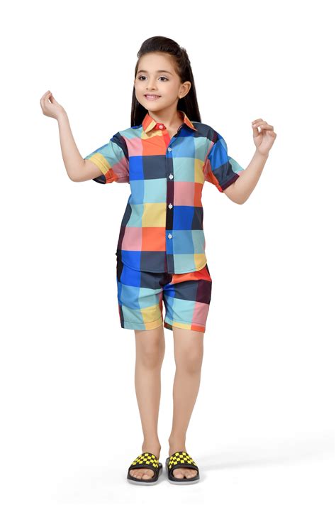 Pure Cotton Co Ord Set For Girls - Club96 - Co Ord Set For Kids