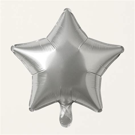 18" Silver Star Foil Balloon | Single Pack with Card