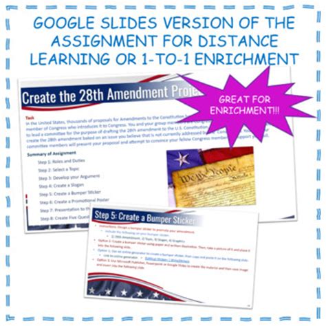 Create the 28th Amendment Assignment High School American Government ...