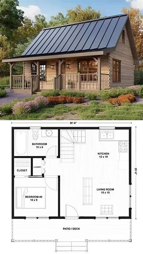 16 x 24 aspen cabin architectural plans small 385sf budget house ...