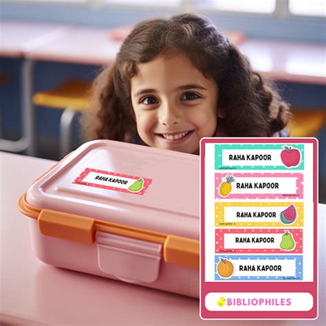 Fruits Customized Waterproof Labels – Bibliophiles