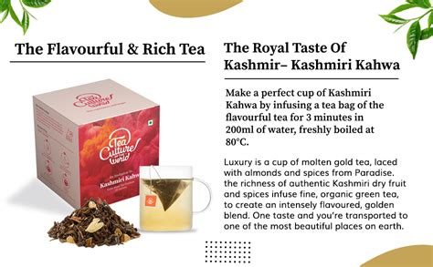 Tea Culture of The World Kashmiri Kahwa Green Tea|Promotes Stress ...