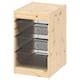 TROFAST storage combination with boxes, light white stained pine grey ...