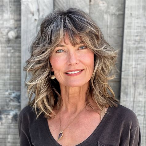 Women over 60 are embracing the shoulder length shag see these 35 ...