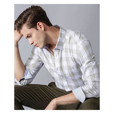 Buy RARE RABBIT Green Checked Shirt Online