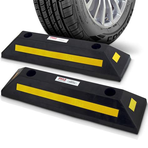 Buy Garage Floor Stops for Vehicles - 2PC Heavy Duty Rubber Vehicle ...