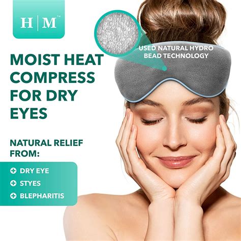 Warm Eye Compress for Dry Eyes & Blepharitis - Heated Eye Mask for Stye ...