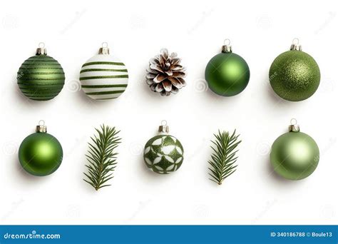 Collection of Decorative Christmas Ornaments in Various Styles and ...