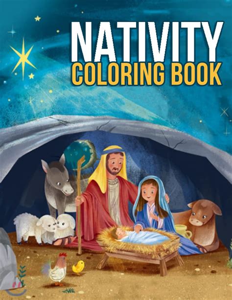 Nativity Coloring Book Christmas Advent Calendar Jesus Is Born ...