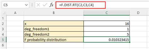 如何使用 Excel F.DIST.RT 函数