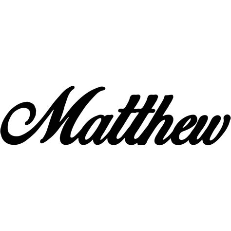 Matthew In Cursive