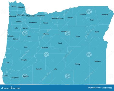 Oregon County Maps Royalty-Free Stock Image | CartoonDealer.com #188174932