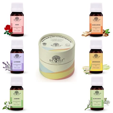 Devinez (NABL & IFRA Certified) Fragrance Oils Combo Pack of 6 (Rose ...