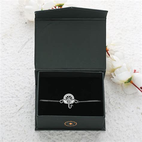 trueBrowns 925 Sterling Silver Auspicious Ganpati Bracelet Style Rakhi
