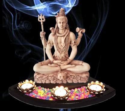 SHREE RAM IMPEX Handcrafted Lord Shiva Aadiyogi Polyresin Statue ...