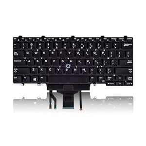 Laptop Replacement Keyboard with Backlight, US Layout, Black for E5470 ...