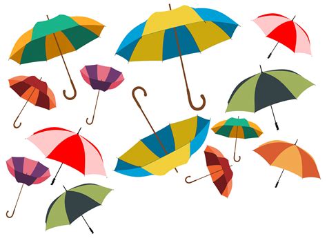 Colourful Umbrellas Clipart - Clip Art Library