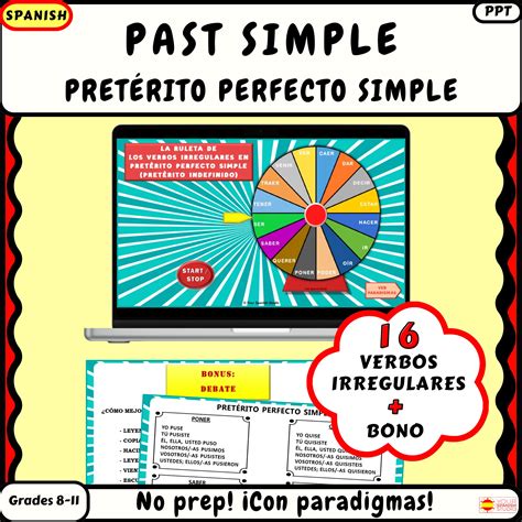 Spin to Conjugate: Spanish Irregular Verbs in Preterite La ruleta by ...