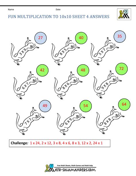 Image result for Math Worksheets Multiplication Fun