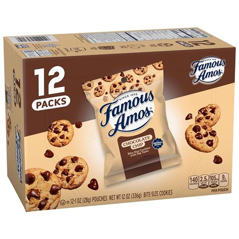 Amazon.com: Famous Amos Classic Chocolate Chip Cookies, 1 Ounce Bag ...