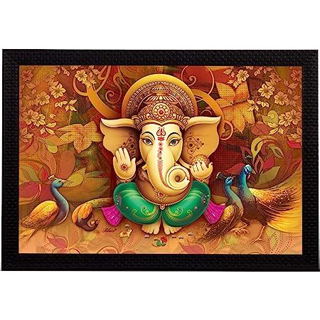 eCraftIndia 'Lord Ganesha' Satin Matt Texture UV Art Painting ...