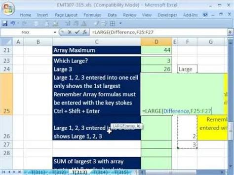 Image result for Microsoft Excel Array