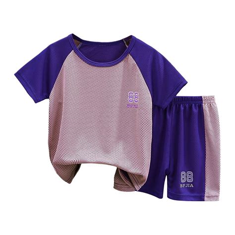 Boys' Athletic Clothing Shorts Set 2 Pieces Quick Dry Mesh T-Shirt and ...