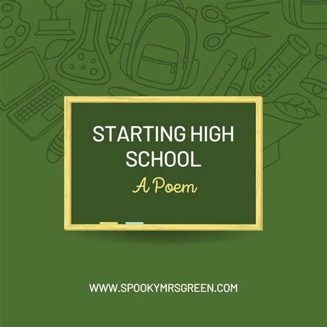 Starting High School: A Poem | SpookyMrsGreen