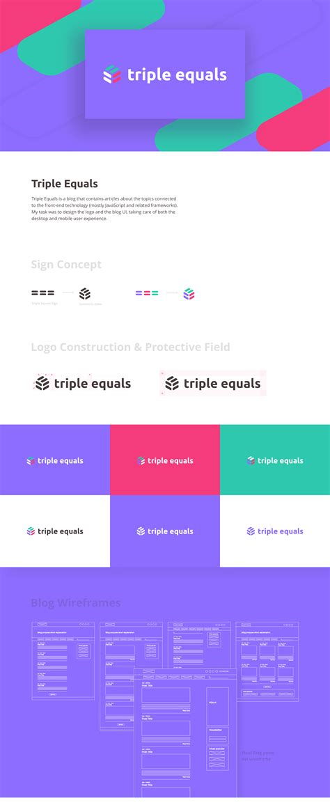 Triple Equals | Logo & Blog UI :: Behance