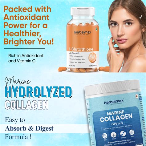 Boost Skin with L-Glutathione with Vitamin C + Marine Collagen