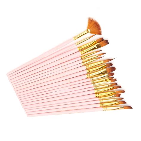 Oil Paint Set, Basswood Multimodal Paint Brush Sets Nylon Hair for ...