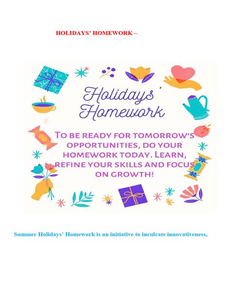 Framework for Holiday Homework 的图像结果