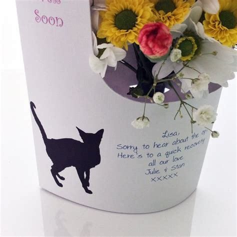 Get well soon Cat - Floral Card
