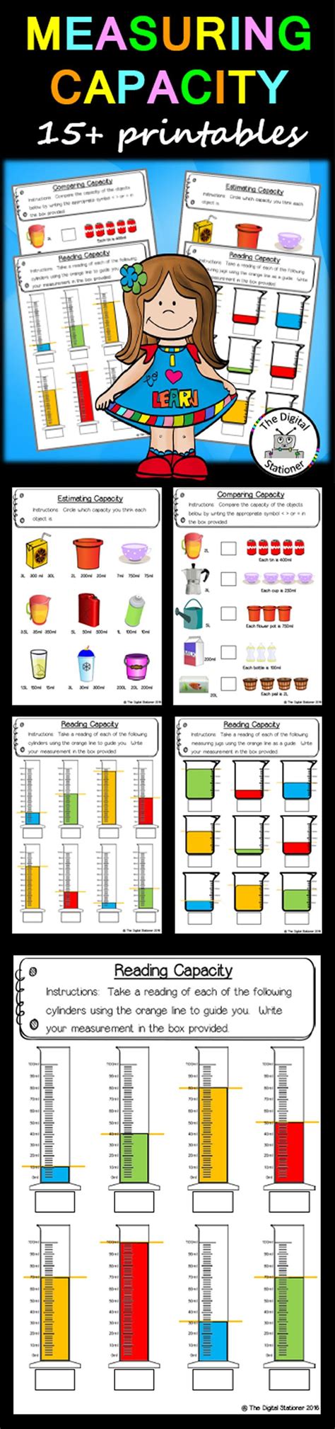 Image result for Fun Worksheet for Measuring Capacity