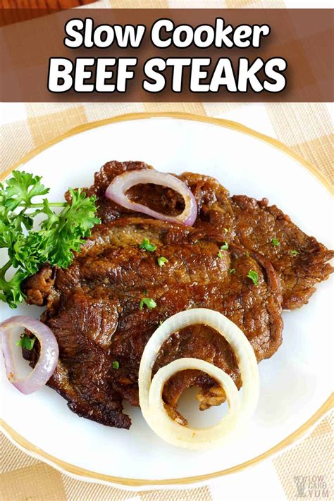 Bistek Recipe (Slow Cooker Filipino Beef Steak) | Low Carb Yum