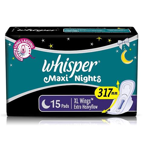 Buy Whisper Maxi Night Sanitary Pads XL, 15 Count | 19 Minutes Delivery ...