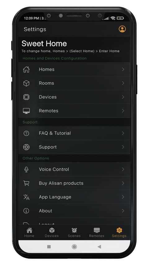 Mobile App - Alisan Smart Home
