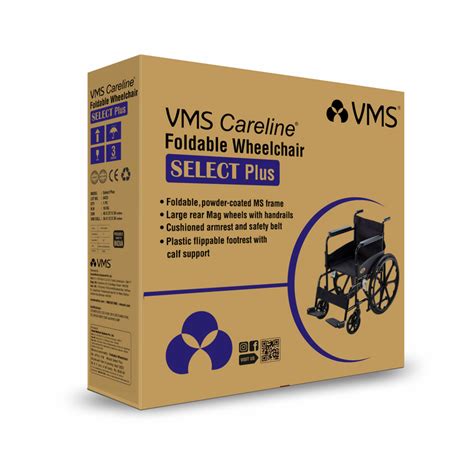 Buy VMS Careline Foldable Manual Wheelchair - Select Plus Online ...