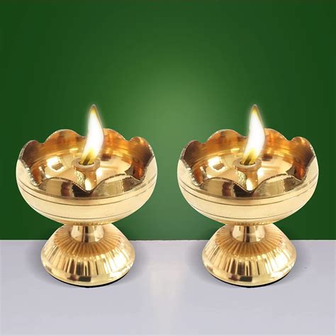 Buy BrassLine Brass Diya (3 x 2 inch, Gold) Online at Low Prices in ...