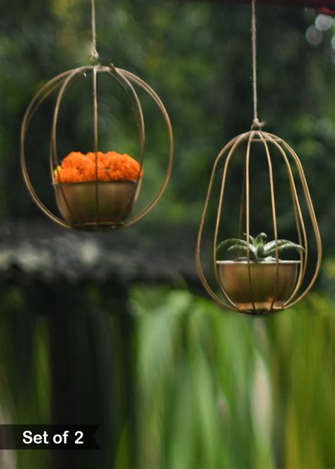 Get Set of 2 - "Watermelon" & "Pumpkin" Hanging Planters at ₹ 2498 ...