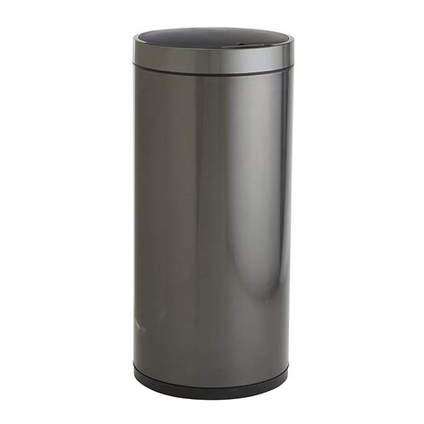 EKO 92855-1 Stainless Steel Round Hands Free Sensor Trash Can | 50 ...
