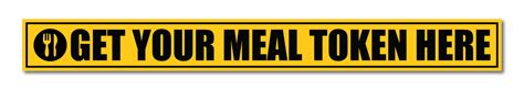 Get Your Meal Token I Hotel I Restaurants I Wall Sticker – Peacockride